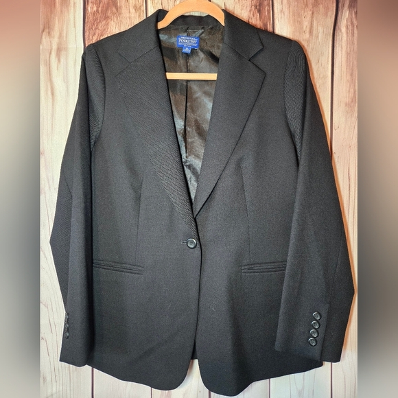 Pendleton Black 100% Wool Womens Blazer Size 12 - Picture 1 of 6